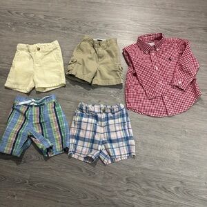 Janie and Jack Shorts & Swim Trunks & Ralph Lauren Shirt & Shorts All 18-24Mth